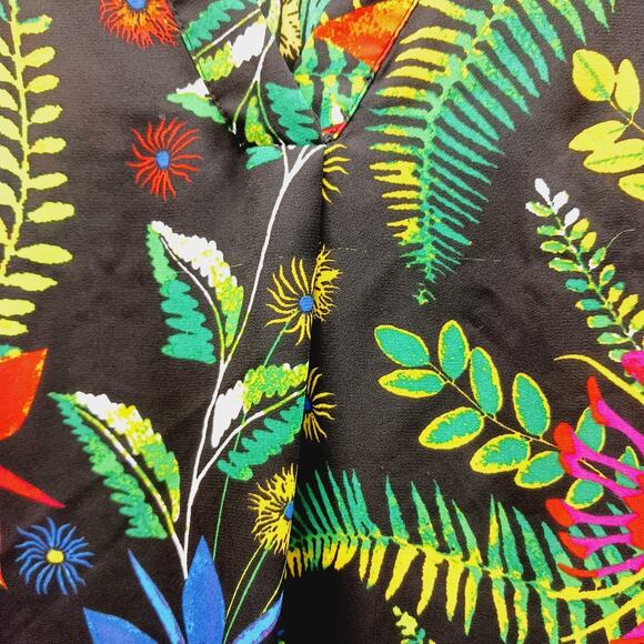 Blouse Size 2X Floral Tropical Whimsycore Fairy Bold Maximalist Vacation Resort - Picture 4 of 16